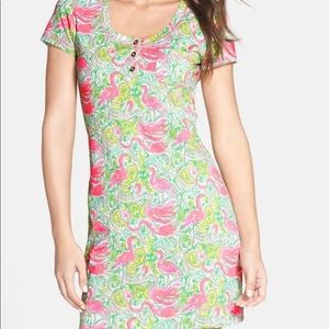 Lilly Pulitzer Britton Floral Print Cotton T-
Shirt Dress Size Medium